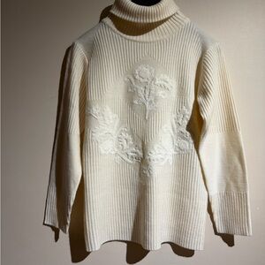 Newport News Ivory Turtleneck Sweater